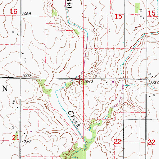 Topographic Map of Township of Garden, IA