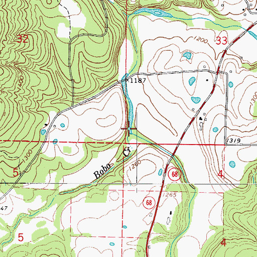 Topographic Map of Bobo Creek, AR