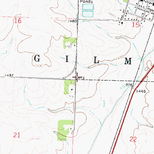 Topographic Map of Township of Gilman, IA