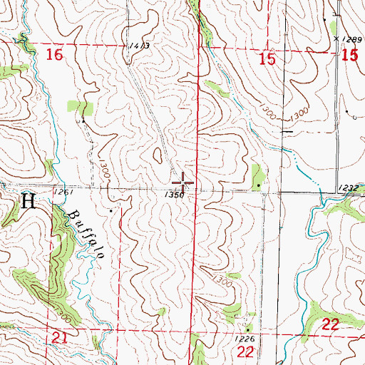 Topographic Map of Township of Goodrich, IA