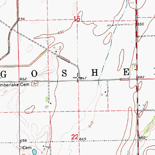 Topographic Map of Township of Goshen, IA