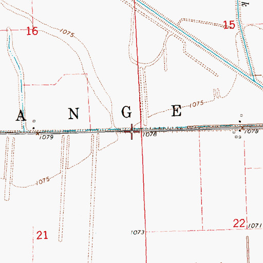 Topographic Map of Township of Grange, IA