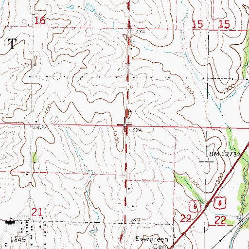 Topographic Map of Township of Grant, IA