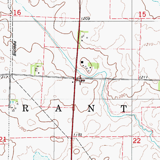 Topographic Map of Township of Grant, IA