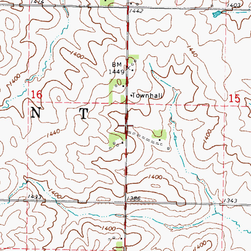 Topographic Map of Township of Grant, IA