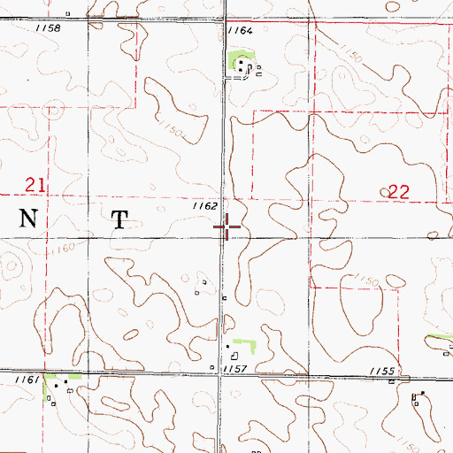 Topographic Map of Township of Grant, IA