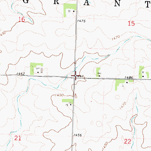 Topographic Map of Township of Grant, IA