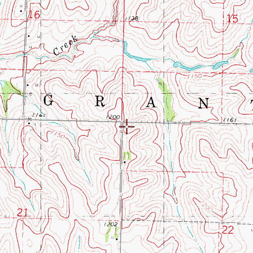 Topographic Map of Township of Grant, IA