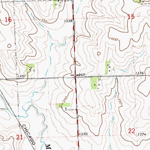 Topographic Map of Township of Grant, IA
