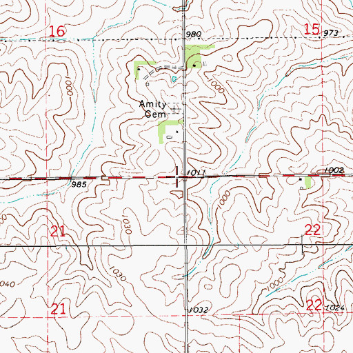Topographic Map of Township of Grant, IA