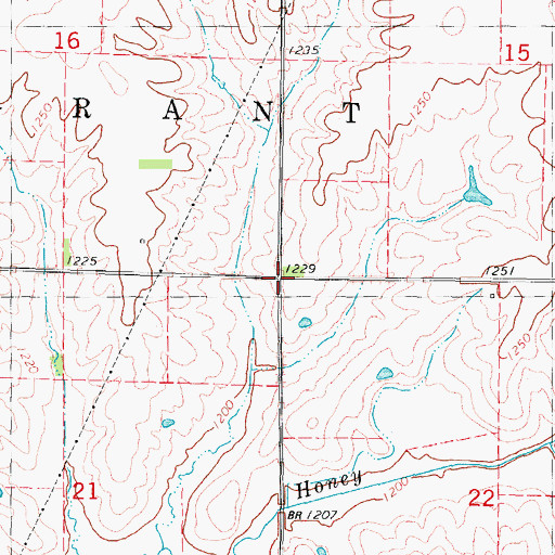 Topographic Map of Township of Grant, IA