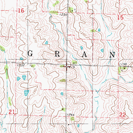 Topographic Map of Township of Grant, IA