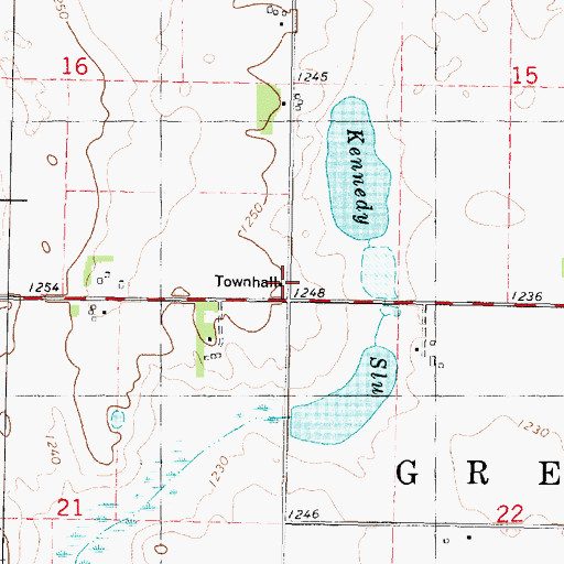 Topographic Map of Township of Great Oak, IA