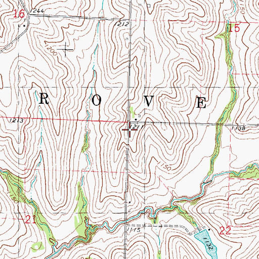 Topographic Map of Township of Grove, IA