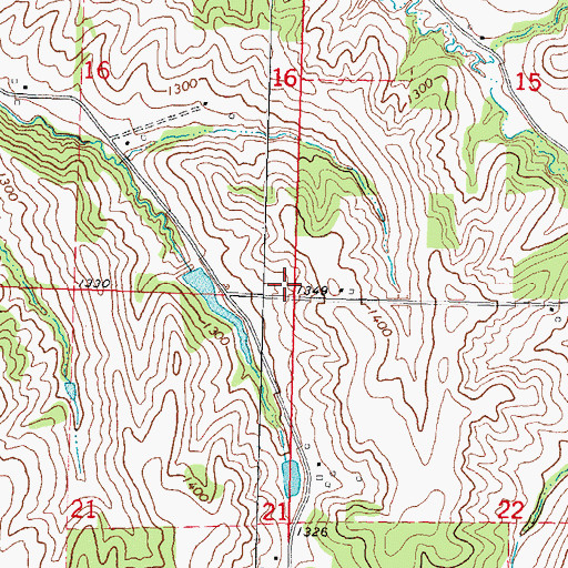 Topographic Map of Township of Grove, IA
