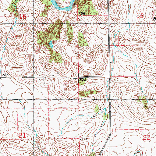 Topographic Map of Township of Hale, IA