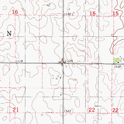 Topographic Map of Township of Hamilton, IA