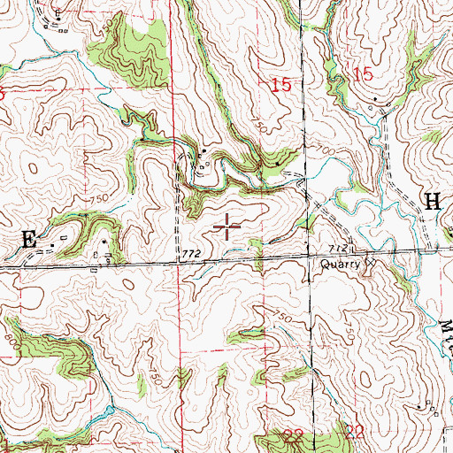 Topographic Map of Township of Hampshire, IA