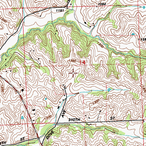 Topographic Map of Township of Hancock, IA