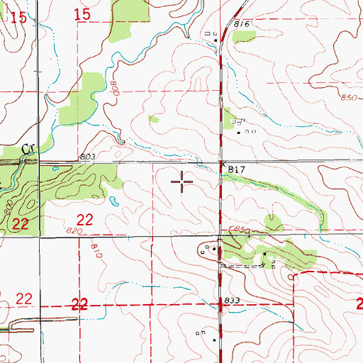 Topographic Map of Township of Harrison, IA