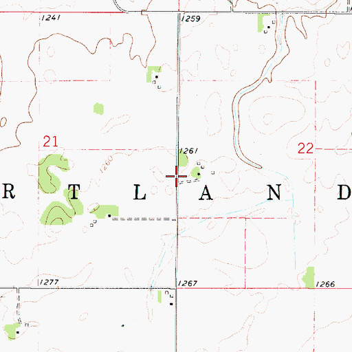 Topographic Map of Township of Hartland, IA