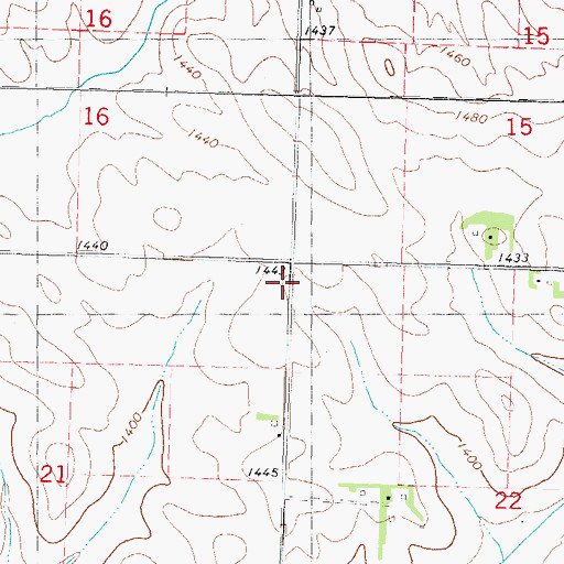 Topographic Map of Township of Hayes, IA