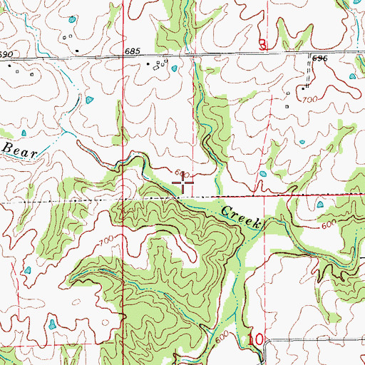 Topographic Map of Township of Henry, IA