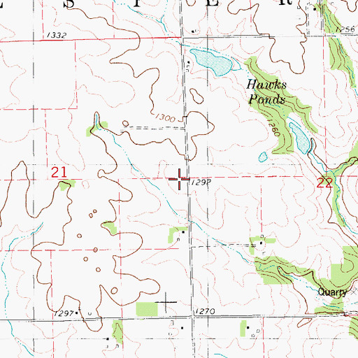 Topographic Map of Township of Hesper, IA