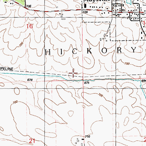 Topographic Map of Township of Hickory Grove, IA