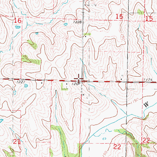 Topographic Map of Township of Holt, IA
