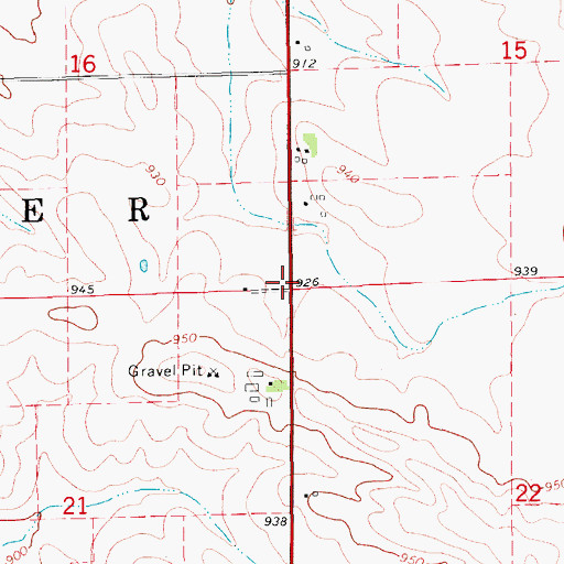 Topographic Map of Township of Homer, IA