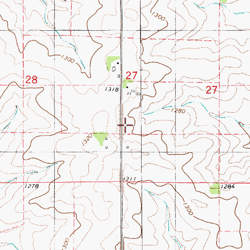 Topographic Map of Township of Howard, IA