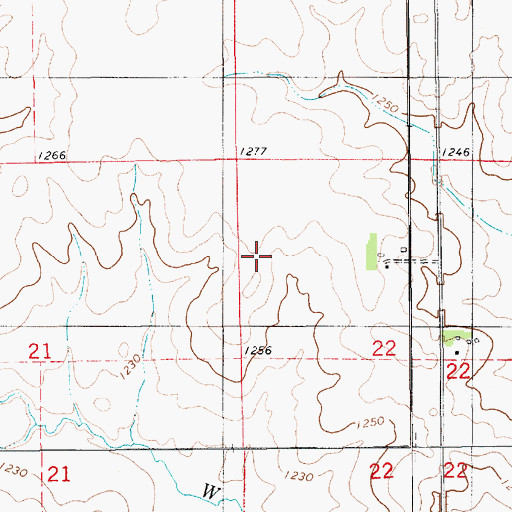 Topographic Map of Township of Howard Center, IA