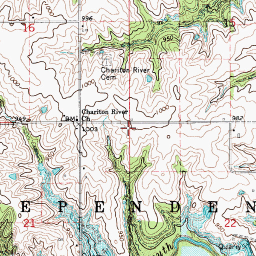 Topographic Map of Township of Independence, IA