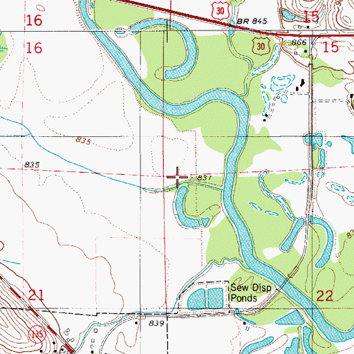 Topographic Map of Township of Indian Village, IA