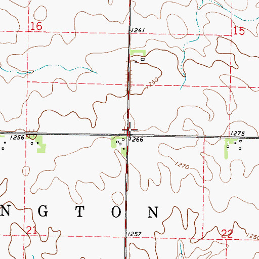 Topographic Map of Township of Irvington, IA