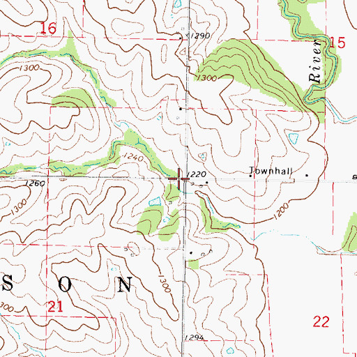 Topographic Map of Township of Jackson, IA
