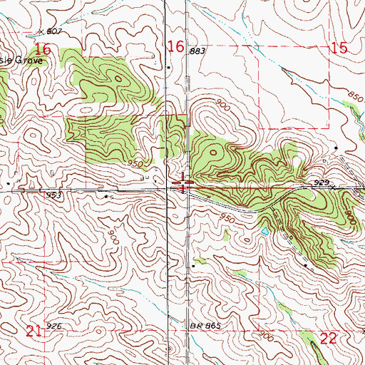 Topographic Map of Township of Jackson, IA