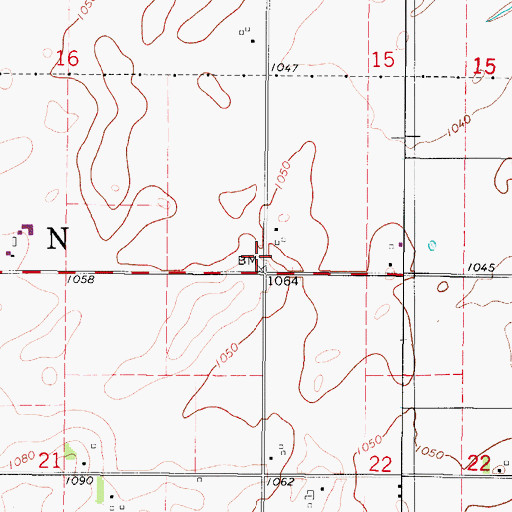 Topographic Map of Township of Jackson, IA