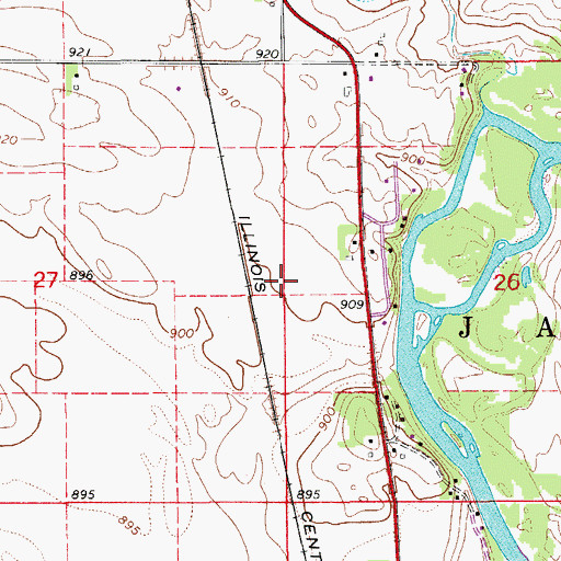 Topographic Map of Township of Jackson, IA