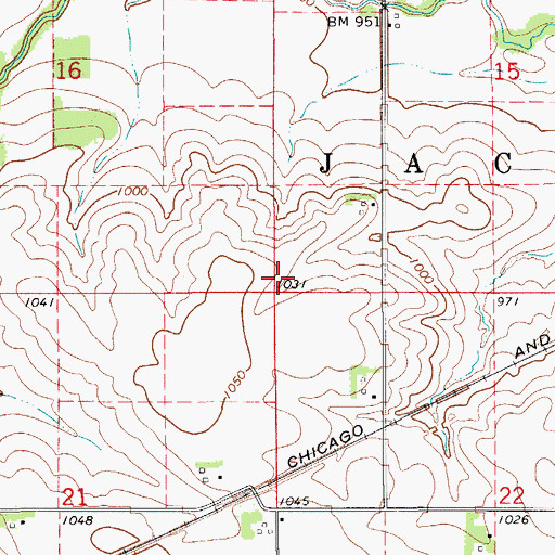 Topographic Map of Township of Jackson, IA