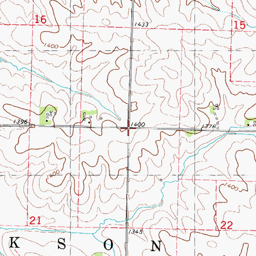 Topographic Map of Township of Jackson, IA