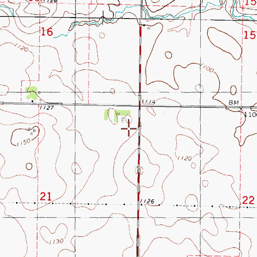 Topographic Map of Township of Jackson, IA
