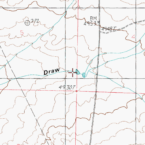 Topographic Map of Flattop Reservoir, AZ