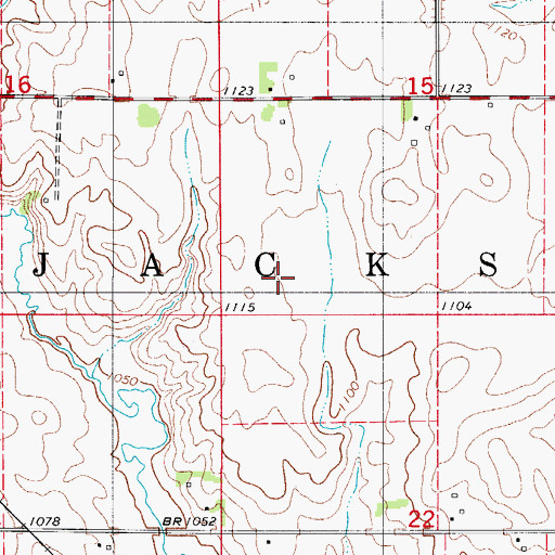 Topographic Map of Township of Jackson, IA