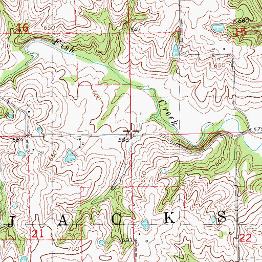 Topographic Map of Township of Jackson, IA