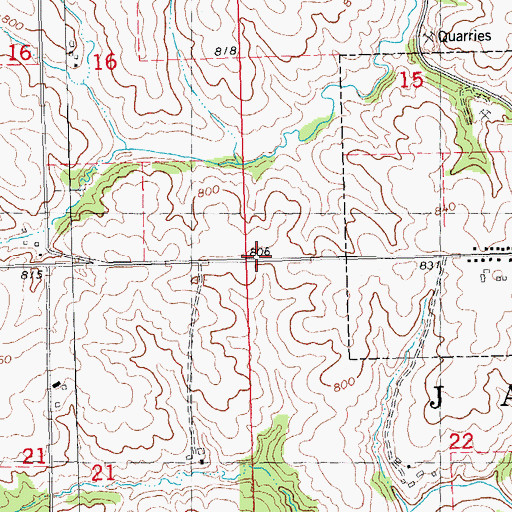 Topographic Map of Township of Jackson, IA