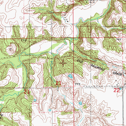 Topographic Map of Township of Jackson, IA