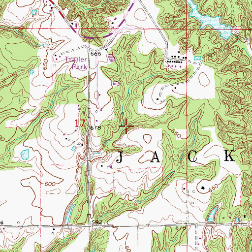 Topographic Map of Township of Jackson, IA