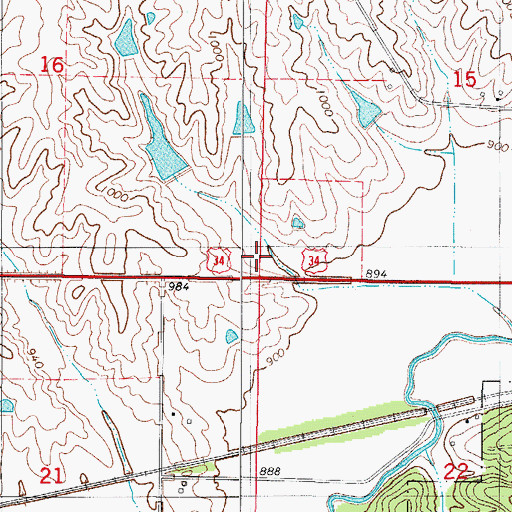 Topographic Map of Township of Jackson, IA